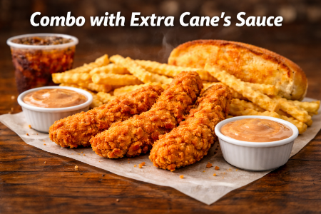 Combo With Extra Cane's Sauce